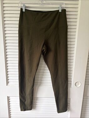 High-Rise Olive Green tummy control Women's Leggings